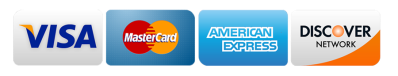 Credit Cards that we accept