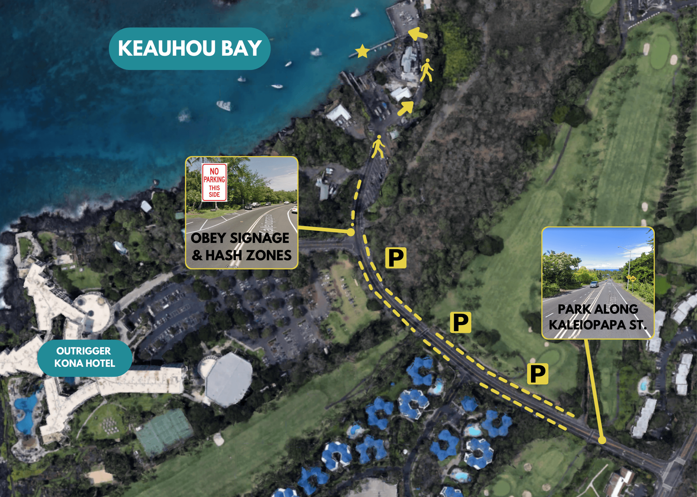 Keauhou Parking Map Keauhou Parking Map
